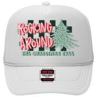 Christmas Rocking Around Dtf Transfer Ready To Press Direct To Film High Crown Mesh Back Trucker Hat