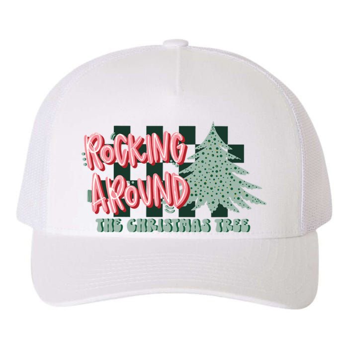 Christmas Rocking Around Dtf Transfer Ready To Press Direct To Film Yupoong Adult 5-Panel Trucker Hat