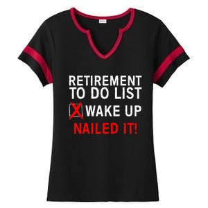 Cool Retirement Art For Retired To Do List Retiree Ladies Halftime Notch Neck Tee