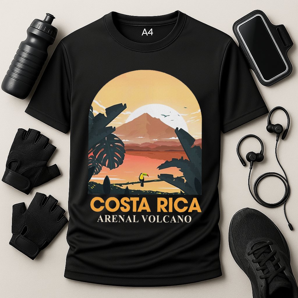 Costa Rica Arenal Volcano Travel Beach Summer Vacation Trip Cooling Performance Crew T-Shirt