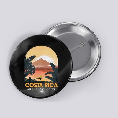 Costa Rica Arenal Volcano Travel Beach Summer Vacation Trip Button