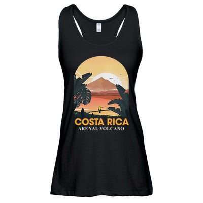 Costa Rica Arenal Volcano Travel Beach Summer Vacation Trip Ladies Essential Flowy Tank