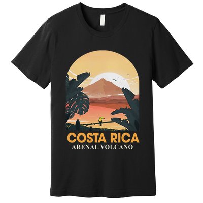 Costa Rica Arenal Volcano Travel Beach Summer Vacation Trip Premium T-Shirt