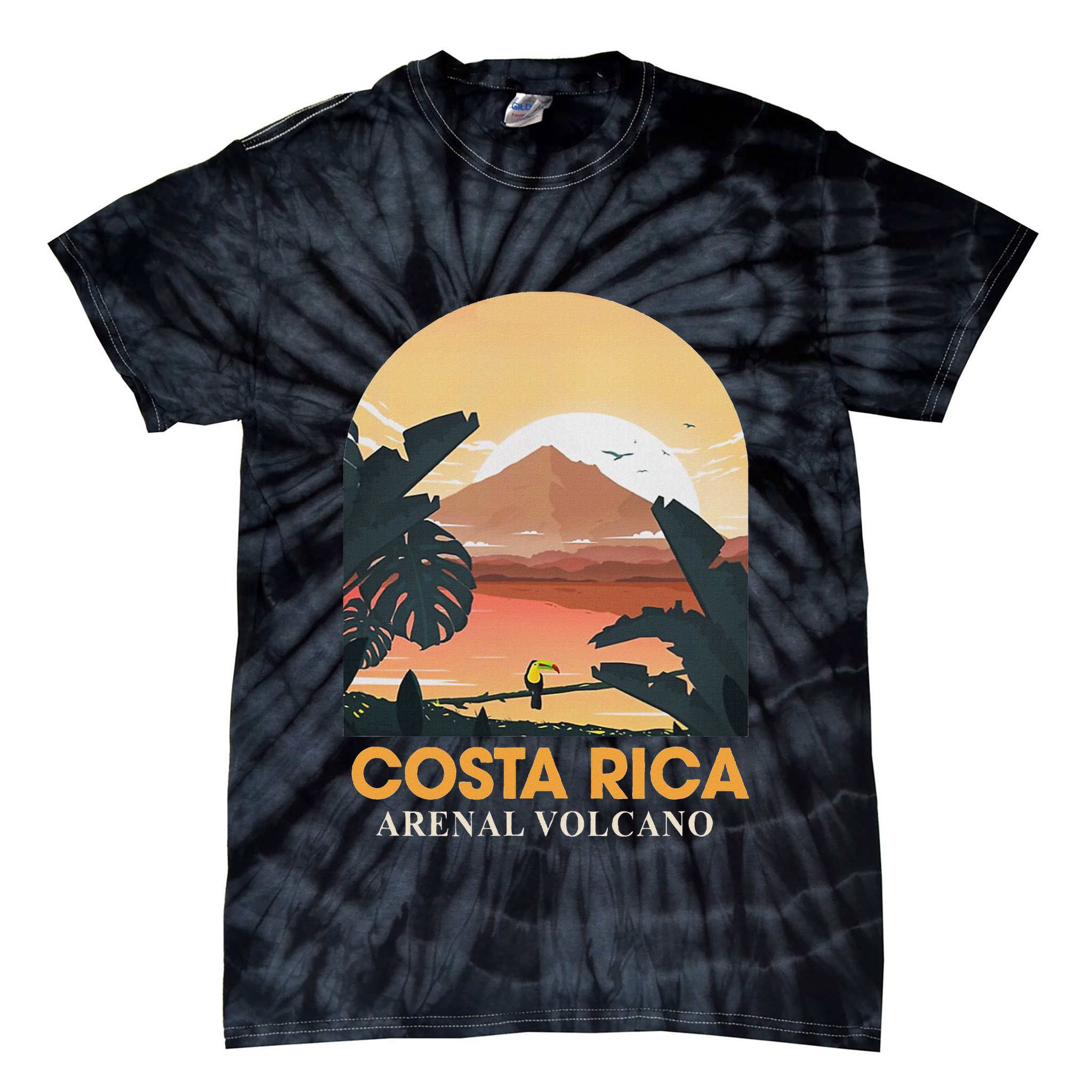 Costa Rica Arenal Volcano Travel Beach Summer Vacation Trip Tie-Dye T-Shirt