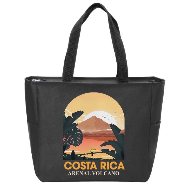 Costa Rica Arenal Volcano Travel Beach Summer Vacation Trip Zip Tote Bag