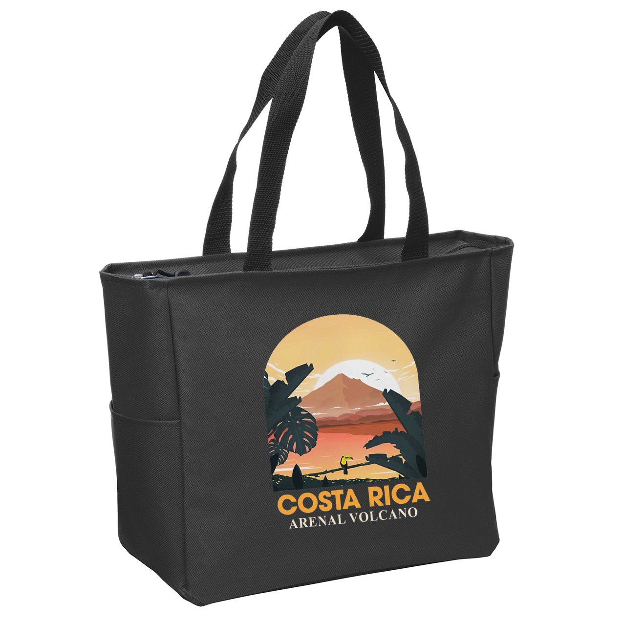 Costa Rica Arenal Volcano Travel Beach Summer Vacation Trip Zip Tote Bag