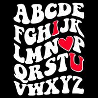 Cute Retro Abcs I Love You Valentine School Teacher Student Life Doggie Tank