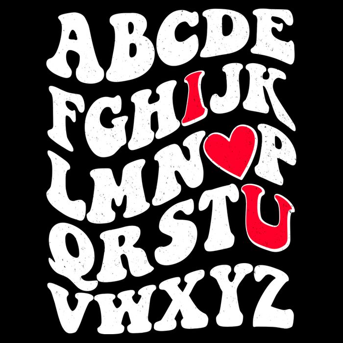 Cute Retro Abcs I Love You Valentine School Teacher Student Life Doggie Tank