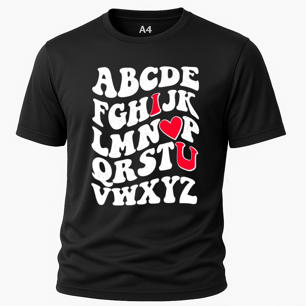Cute Retro Abcs I Love You Valentine School Teacher Student Life Cooling Performance Crew T-Shirt
