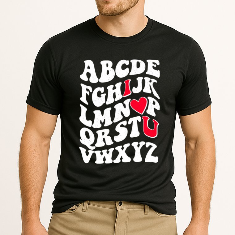 Cute Retro Abcs I Love You Valentine School Teacher Student Life Cooling Performance Crew T-Shirt