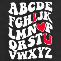 Cute Retro Abcs I Love You Valentine School Teacher Student Life Beanie