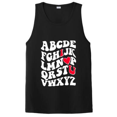 Cute Retro Abcs I Love You Valentine School Teacher Student Life PosiCharge Competitor Tank
