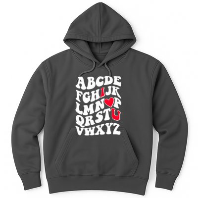 Cute Retro Abcs I Love You Valentine School Teacher Student Life Hoodie