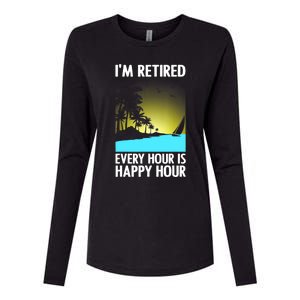 Cool Retirement Art For Women Retirement Retired Retiree Womens Cotton Relaxed Long Sleeve T-Shirt