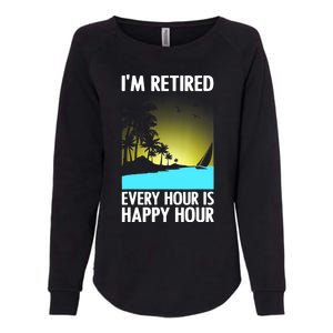 Cool Retirement Art For Women Retirement Retired Retiree Womens California Wash Sweatshirt