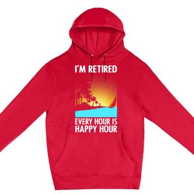 Cool Retirement Art For Women Retirement Retired Retiree Premium Pullover Hoodie