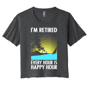 Cool Retirement Art For Women Retirement Retired Retiree Women's Crop Top Tee