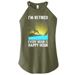 Cool Retirement Art For Women Retirement Retired Retiree Women's Perfect Tri Rocker Tank