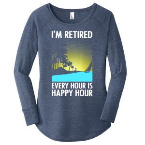 Cool Retirement Art For Women Retirement Retired Retiree Women's Perfect Tri Tunic Long Sleeve Shirt