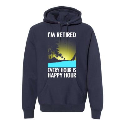 Cool Retirement Art For Women Retirement Retired Retiree Premium Hoodie