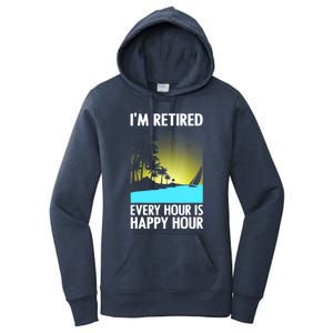 Cool Retirement Art For Women Retirement Retired Retiree Women's Pullover Hoodie