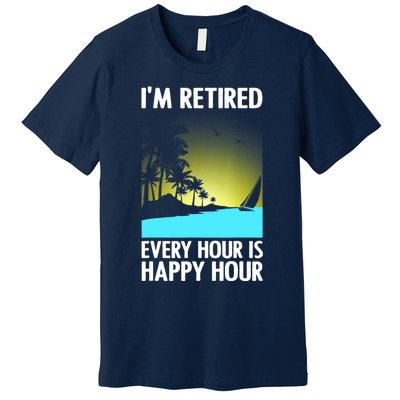 Cool Retirement Art For Women Retirement Retired Retiree Premium T-Shirt