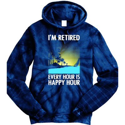 Cool Retirement Art For Women Retirement Retired Retiree Tie Dye Hoodie