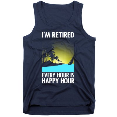 Cool Retirement Art For Women Retirement Retired Retiree Tank Top