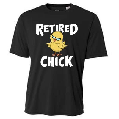 Cute Retirement Art For Retirement Lover Retired Chick Cooling Performance Crew T-Shirt