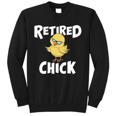 Cute Retirement Art For Retirement Lover Retired Chick Sweatshirt