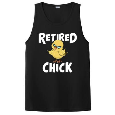 Cute Retirement Art For Retirement Lover Retired Chick PosiCharge Competitor Tank