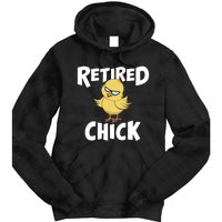 Cute Retirement Art For Retirement Lover Retired Chick Tie Dye Hoodie