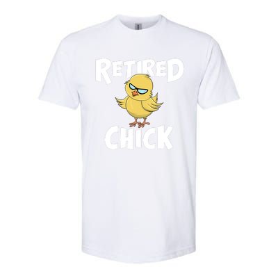 Cute Retirement Art For Retirement Lover Retired Chick Softstyle CVC T-Shirt