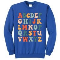 Colorful Retro Alphabets For Kindergarten Teacher Gift Tall Sweatshirt