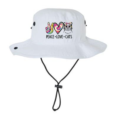 Cat Rescue Adopt A Cat Cat Mom Tie Dye Peace Love Cat Bucket Hat