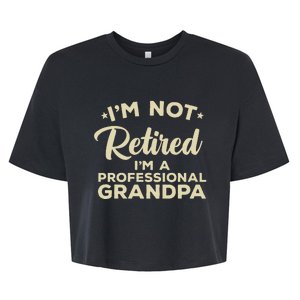 Cool Retirement Art For Men Dad Retired Professional Grandpa Bella+Canvas Jersey Crop Tee