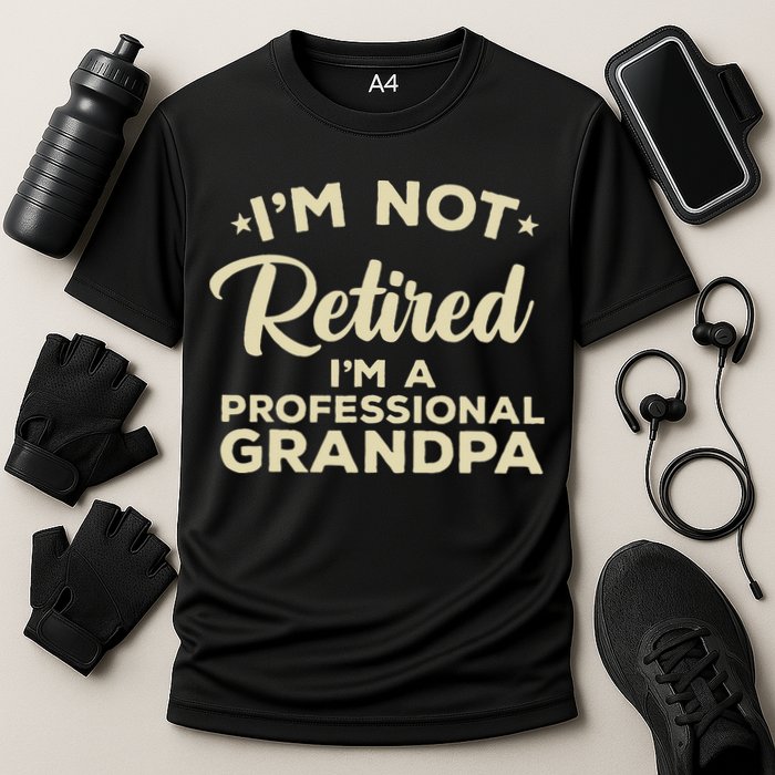 Cool Retirement Art For Men Dad Retired Professional Grandpa Cooling Performance Crew T-Shirt