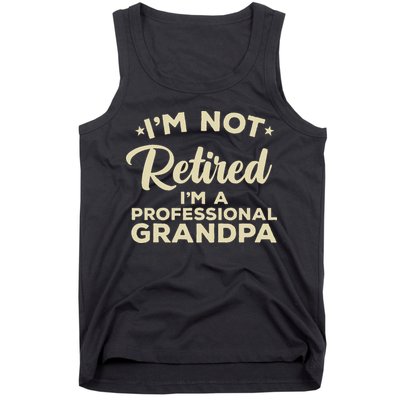 Cool Retirement Art For Men Dad Retired Professional Grandpa Tank Top