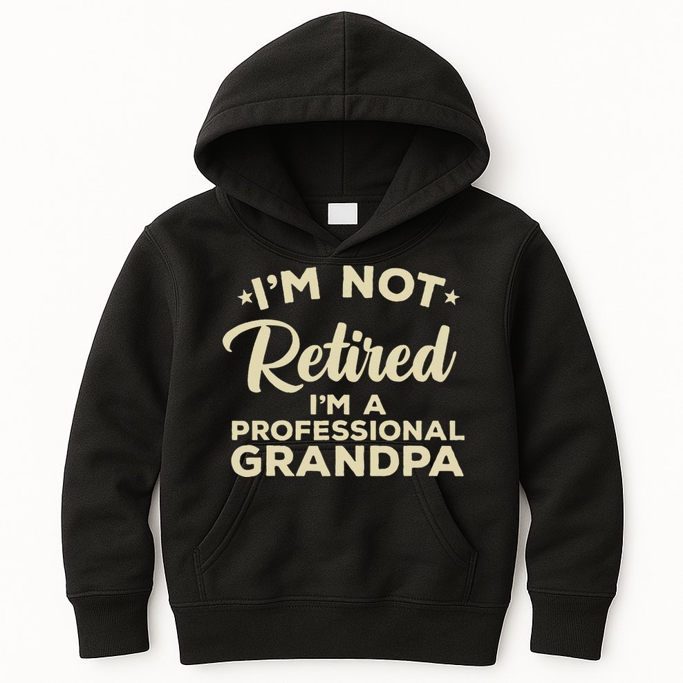 Cool Retirement Art For Men Dad Retired Professional Grandpa Kids Hoodie