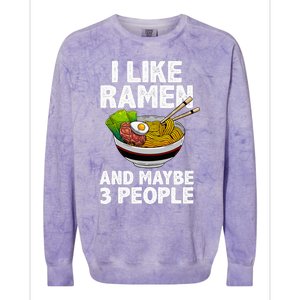 Cool Ramen Anime Ramen Noodle Soup Cup Noodles Colorblast Crewneck Sweatshirt