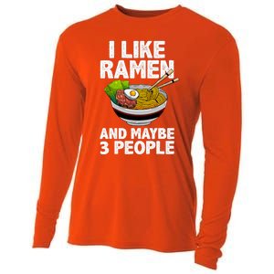 Cool Ramen Anime Ramen Noodle Soup Cup Noodles Cooling Performance Long Sleeve Crew