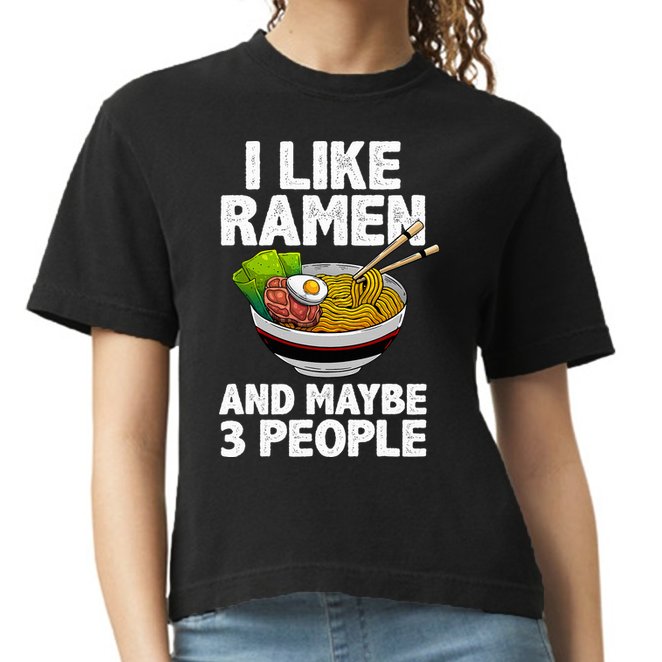 Cool Ramen Anime Ramen Noodle Soup Cup Noodles Comfort Colors Boxy T-Shirt
