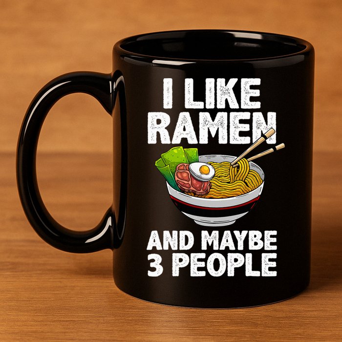Cool Ramen Anime Ramen Noodle Soup Cup Noodles 11oz C Handle Ceramic Mug