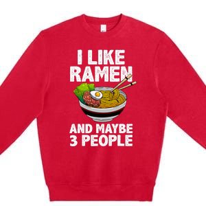 Cool Ramen Anime Ramen Noodle Soup Cup Noodles Premium Crewneck Sweatshirt