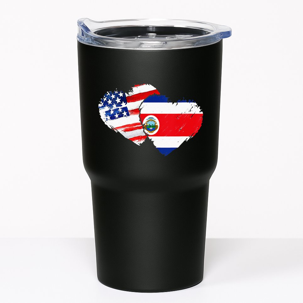 Costa Rica American Flag Vintage Retro Gift Tumbler