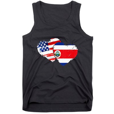 Costa Rica American Flag Vintage Retro Gift Tank Top