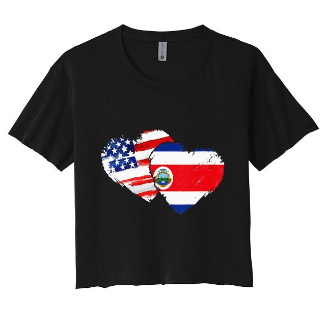Costa Rica American Flag Vintage Retro Gift Crop Top