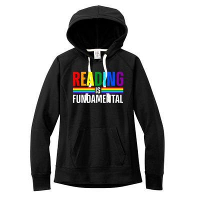 Cool Reading Art Library Bookworm Rainbow Book Women's Fleece Hoodie