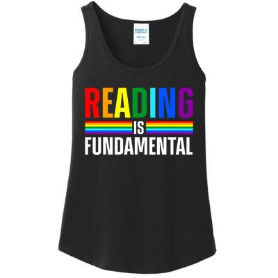 Cool Reading Art Library Bookworm Rainbow Book Ladies Essential Tank