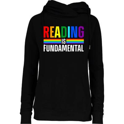 Cool Reading Art Library Bookworm Rainbow Book Womens Funnel Neck Pullover Hood